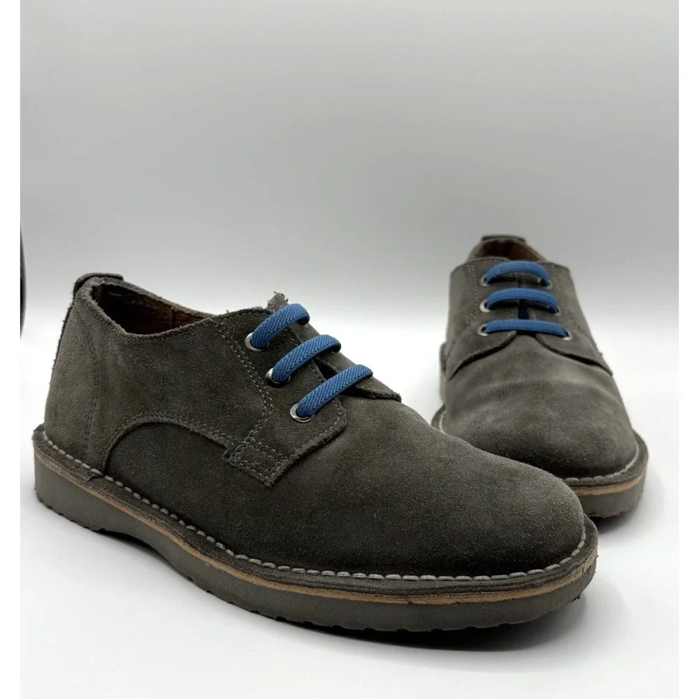 FLORSHEIM Dress Shoe Kids Size 3 M Gray Suede Lace‎ Up Oxford
